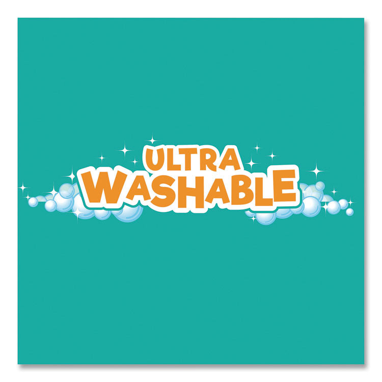Kids Ultra Washable Markers, Medium Bullet Tip, Assorted Colors, 10/Pack