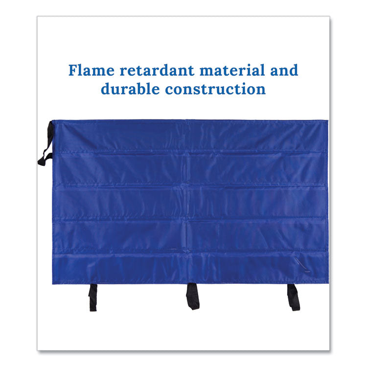 Border Storage Pocket Chart, 41" x 24.5", Blue/Clear