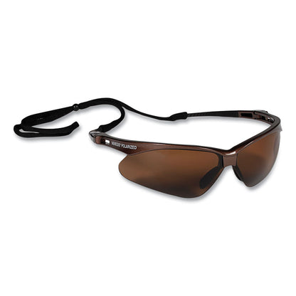 Nemesis Safety Glasses, Brown Half Frame, Polarized Brown Dual Lens, 12/Box