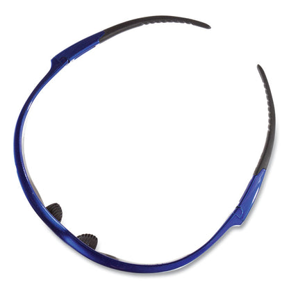 Nemesis Safety Glasses, Metallic Blue Half Frame, Smoke Dual Lens, 12/Box