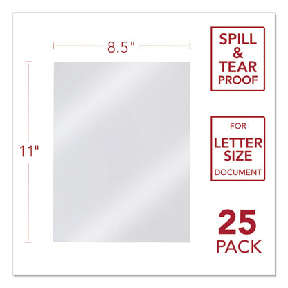 Design View Poly Presentation Covers for Binding Systems, Plastic, Square Corners, 11 x 8.5, Frost, 25/Pack