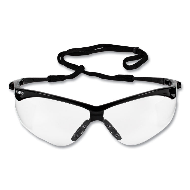 Nemesis CSA Safety Glasses, Black Half Frame, Clear Dual Lens, 12/Box