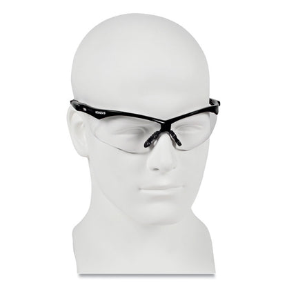 Nemesis CSA Safety Glasses, Black Half Frame, Clear Dual Lens, 12/Box