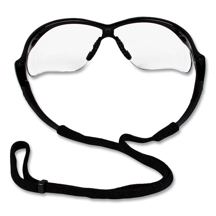 Nemesis CSA Safety Glasses, Black Half Frame, Clear Dual Lens, 12/Box