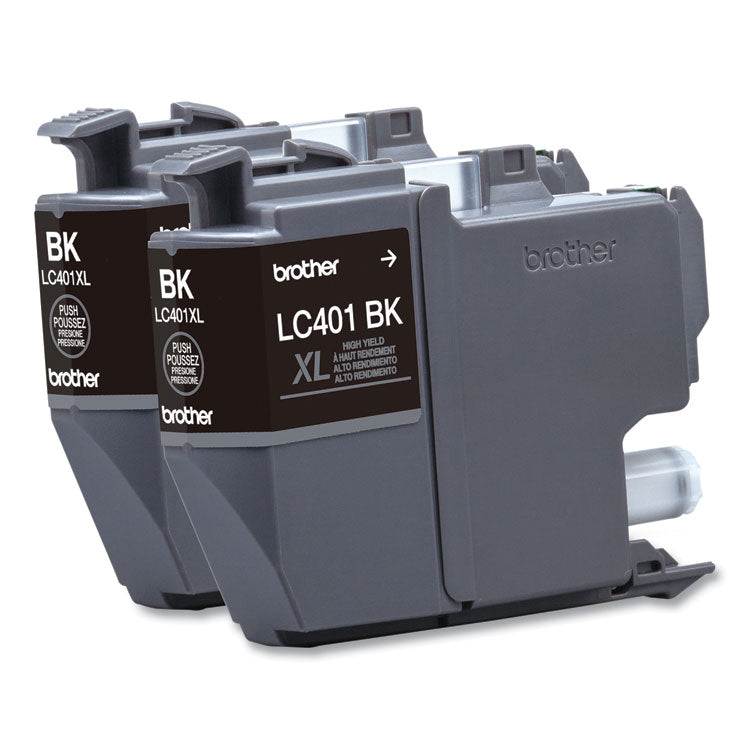 LC401XL2PKS High-Yield Ink, 500 Page-Yield, Black, 2/Pack