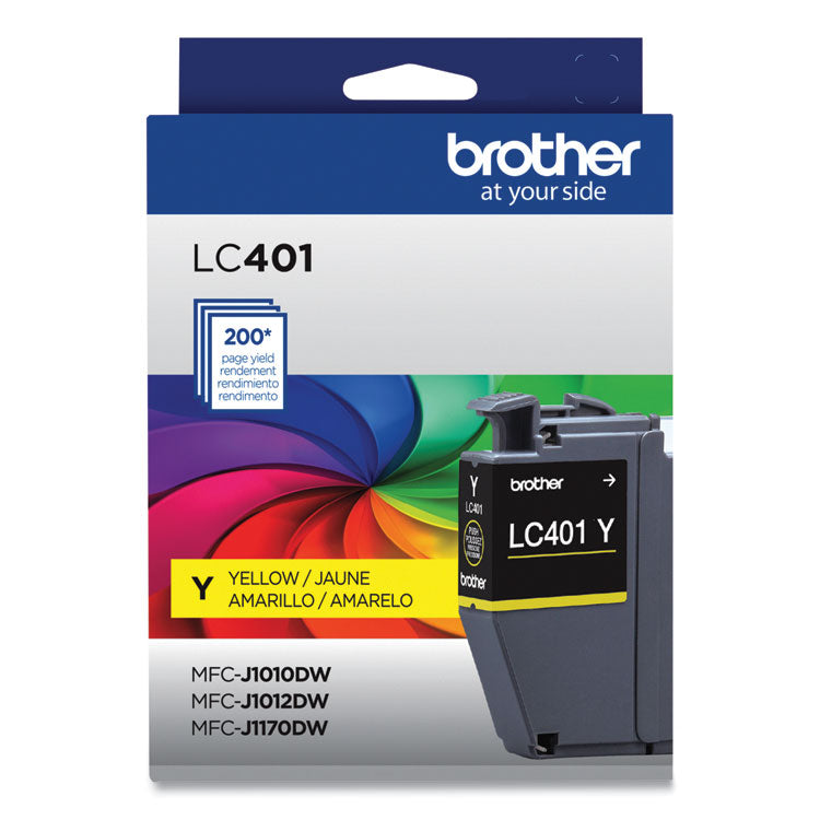 LC401YS Ink, 200 Page-Yield, Yellow