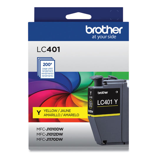 LC401YS Ink, 200 Page-Yield, Yellow