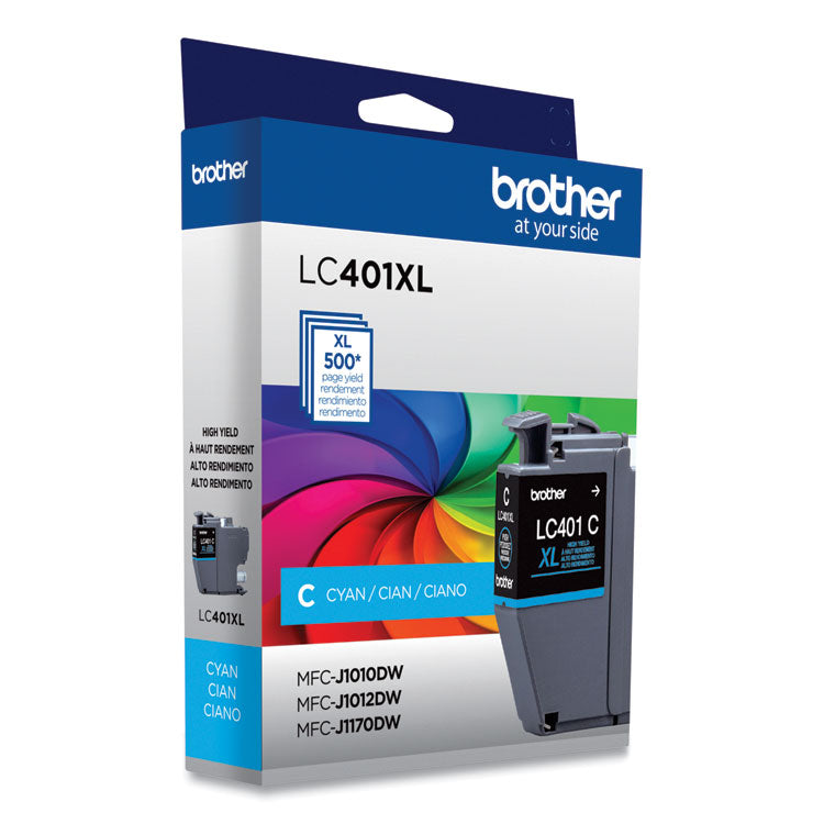 LC401XLCS High-Yield Ink, 500 Page-Yield, Cyan