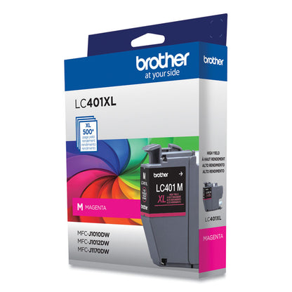 LC401XLMS High-Yield Ink, 500 Page-Yield, Magenta