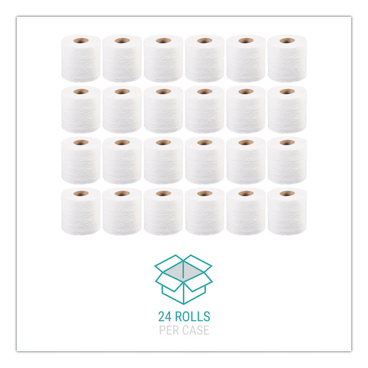 Bath Tissue, Individually Wrapped Rolls, Septic Safe, 2-Ply, White, 400 Sheets/Roll, 24 Rolls/Carton