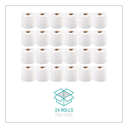 Bath Tissue, Individually Wrapped Rolls, Septic Safe, 2-Ply, White, 400 Sheets/Roll, 24 Rolls/Carton