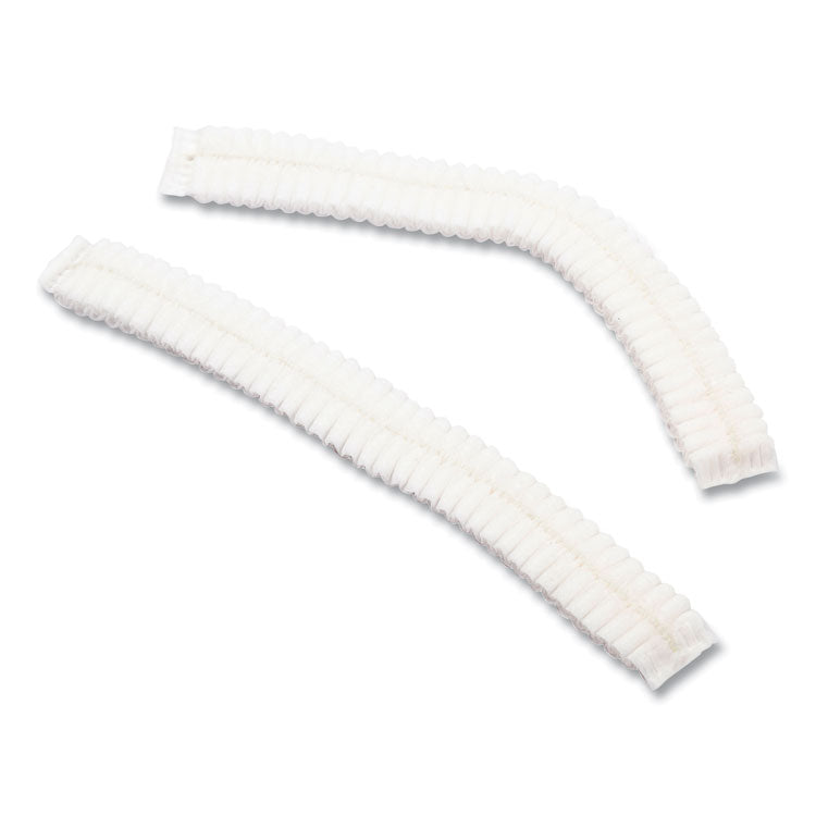 Latex-Free Operating Room Cap, Pleated, Spun-Bonded Polypropylene, 21", White, 100 Caps/Pack, 10 Packs/Carton