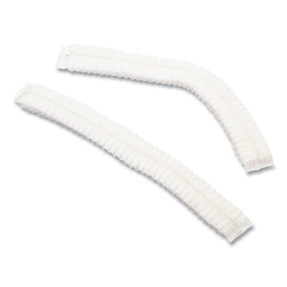 Latex-Free Operating Room Cap, Pleated, Spun-Bonded Polypropylene, 21", White, 100 Caps/Pack, 10 Packs/Carton