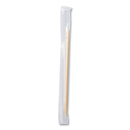 Cello-Wrapped Round Wood Toothpicks, 2.5", Natural, 1,000/Box, 15 Boxes/Carton