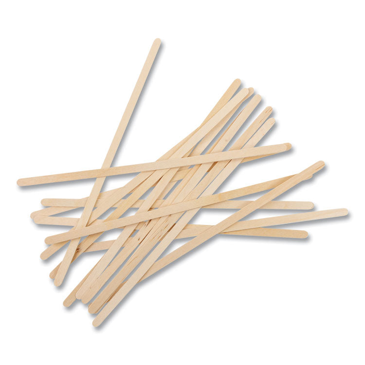 Wood Stir Sticks, 7.5" Long, 500/Box, 10 Boxes/Carton