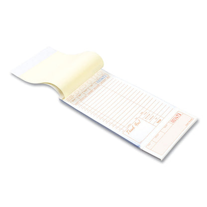 Guest Check Loose-Pack Refill, 15 Lines, Three-Part Carbonless, 4.2 x 8.5, 200 Forms/Pad, 10 Pads/Carton