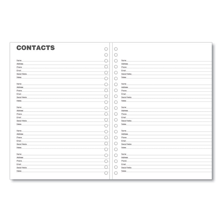 Monthly Planner, 11 x 8, Black Cover, 14-Month: Dec 2025 to Jan 2027