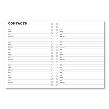 Monthly Planner, 11 x 8, Black Cover, 14-Month: Dec 2025 to Jan 2027