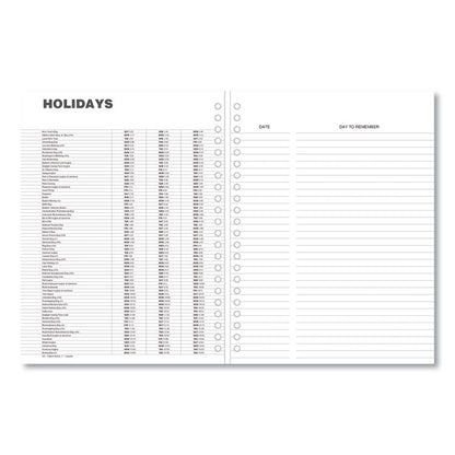 Monthly Planner, 11 x 8, Black Cover, 14-Month: Dec 2025 to Jan 2027