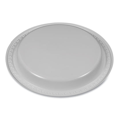 Plastic Dinnerware, Plates, 9" dia, White, 500/Carton