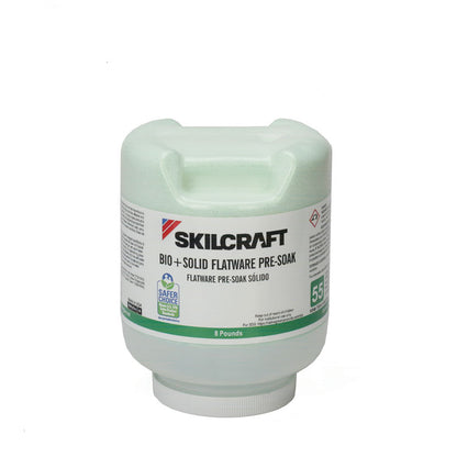 7930016949778, SKILCRAFT Bio+ Flatware Pre-soak, Unscented, 8 lb Bottle, 2/Carton