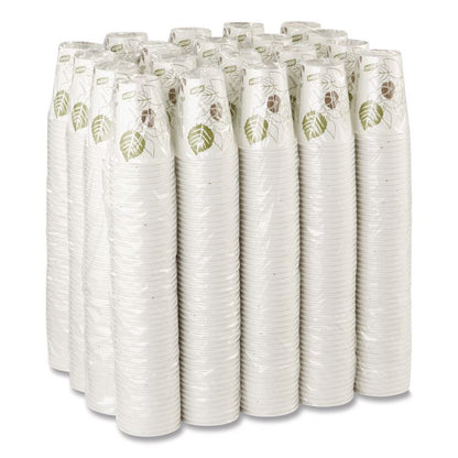Pathways Paper Hot Cups, 8 oz, White/Brown, 50/Sleeve, 20 Sleeves/Carton