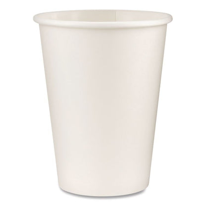 Paper Hot Cups, 12 oz, White, 50/Sleeve, 20 Sleeves/Carton