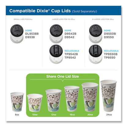 PerfecTouch Paper Hot Cups, 12 oz, Coffee Haze Design, 160/Pack
