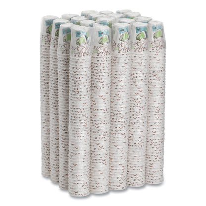 PerfecTouch Paper Hot Cups, 12 oz, Coffee Haze Design, Individually Wrapped, 1,000/Carton