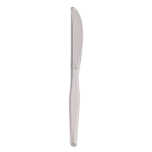 Heavyweight Polystyrene Cutlery, Knife, Plastic, Clear, 1,000/Carton