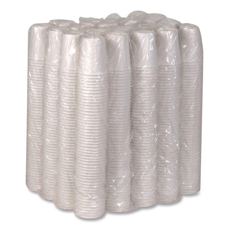 Paper Hot Cups, 10 oz, White, 50/Sleeve, 20 Sleeves/Carton