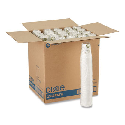 Pathways Paper Hot Cups, 8 oz, White/Brown, 50/Sleeve, 20 Sleeves/Carton