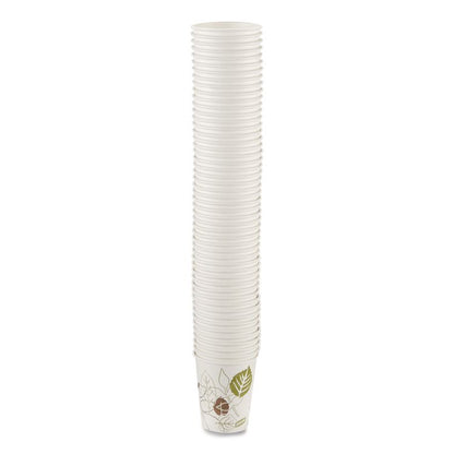 Pathways Paper Hot Cups, 10 oz, White/Brown, 50/Pack