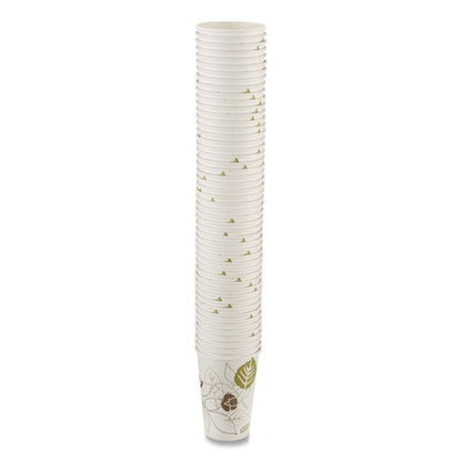 Pathways Paper Hot Cups, 16 oz, White/Brown, 50/Pack