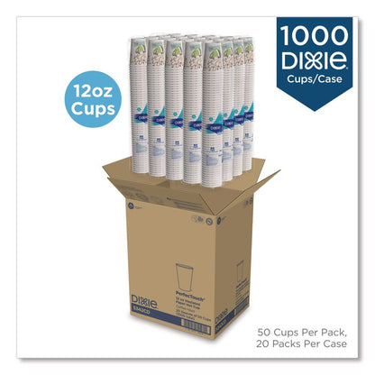 PerfecTouch Paper Hot Cups, 12 oz, Coffee Haze Design, 50/Sleeve, 20 Sleeves/Carton