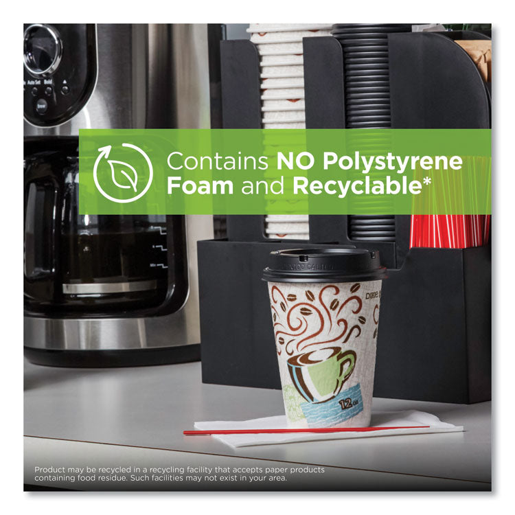 PerfecTouch Paper Hot Cups, 20 oz, Coffee Haze Design, 25/Sleeve, 20 Sleeves/Carton