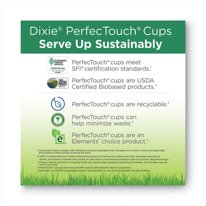 PerfecTouch Hot/Cold Cups, 12 oz, Paper, White, 50/Bag, 20 Bags/Carton
