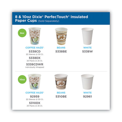 PerfecTouch Hot/Cold Cups, 12 oz, Paper, White, 50/Bag, 20 Bags/Carton