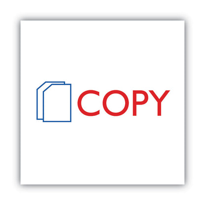 Pre-Inked Shutter Stamp, Red/Blue, COPY, 1.63 x 0.5