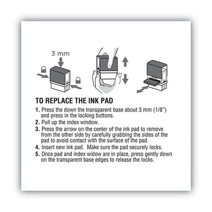Replacement Ink Pad for 2000PLUS 1SI40PGL and 1SI40P, 2.38" x 0.25", Blue