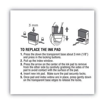 Replacement Ink Pad for 2000PLUS 1SI60P, 3.13" x 0.25", Blue