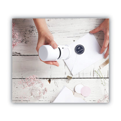 Stamp with Voucher and Fancy Gray Ink Pad, Self-Inking, 1.56" Diameter