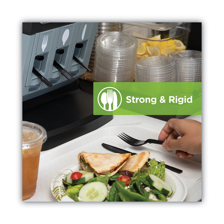 SmartStock Tri-Tower Dispensing System Cutlery, Heavyweight Fork, Plastic, Natural, 40/Pack, 24 Packs/Carton