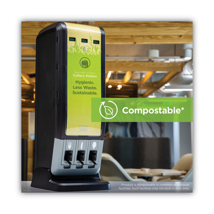 SmartStock Tri-Tower Dispensing System Cutlery, Heavyweight Knife, Plastic, Natural, 40/Pack, 24 Packs/Carton