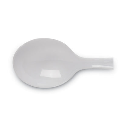 Plastic Cutlery, Heavyweight Soup Spoon, White, 100/Box, 10 Boxes/Carton