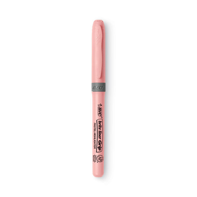 Brite Liner Grip Pocket Highlighter, Assorted Ink Colors, Chisel Tip, Assorted Barrel Colors, 6/Pack