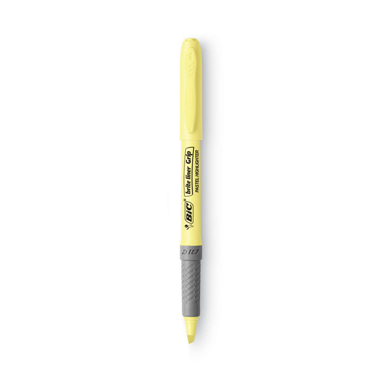 Brite Liner Grip Pocket Highlighter, Assorted Ink Colors, Chisel Tip, Assorted Barrel Colors, 6/Pack