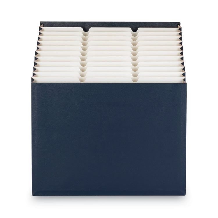 Stadium File, 12 Sections, 1/12-Cut Tabs, Letter Size, Navy