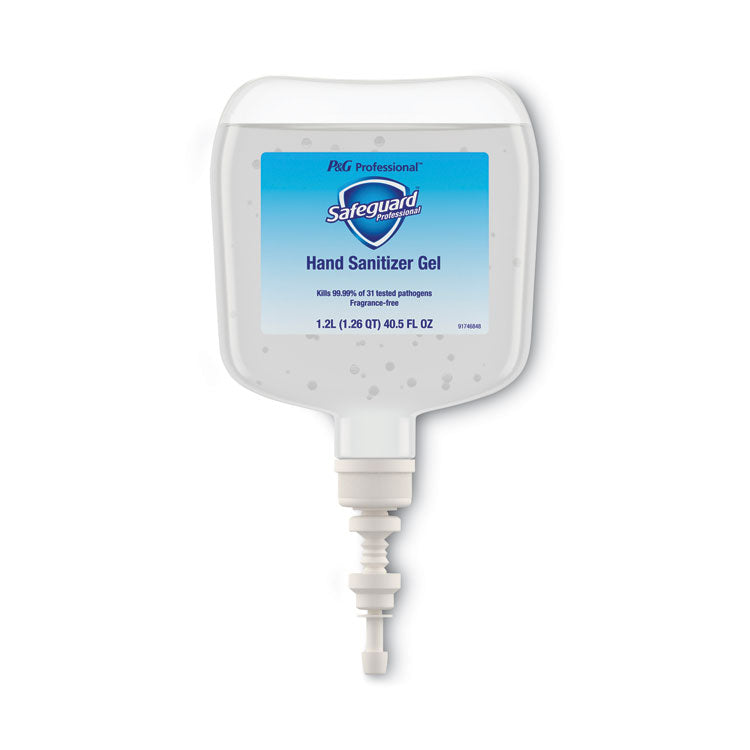 Antibacterial Gel Hand Sanitizer, 1,200 mL Refill, Fragrance-Free, 4/Carton