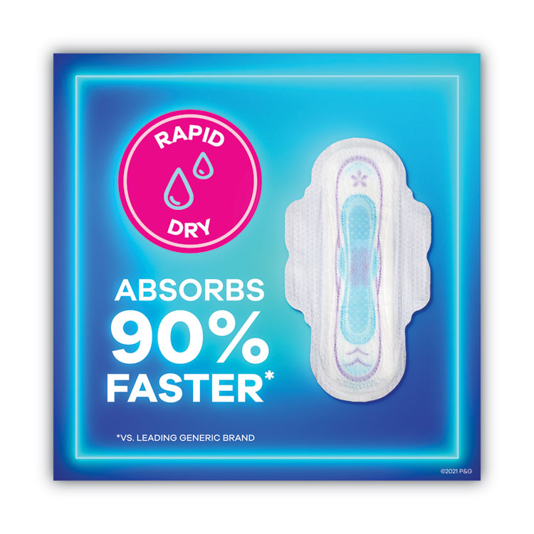 Ultra Thin Pads with Wings, Size 1, Regular Absorbency, 36/Pack, 6 Packs/Carton